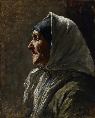 Study Head Old Woman