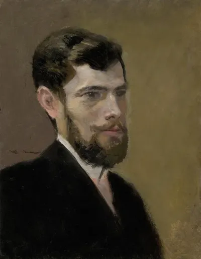 Study Of A Bearded Man In A Black Suit
