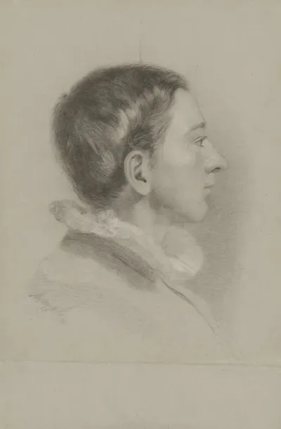 Study Of A Boy With A High Collar