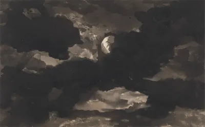 Study Of A Clouded Moonlit Sky