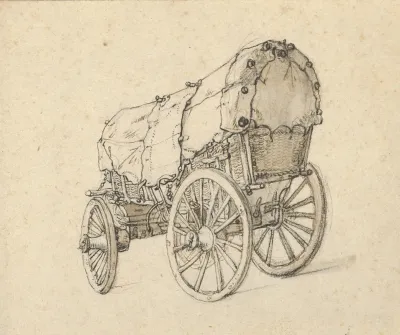 Study Of A Covered Wagon