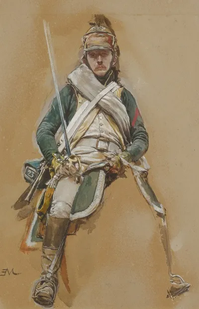 Study Of A Dragoon
