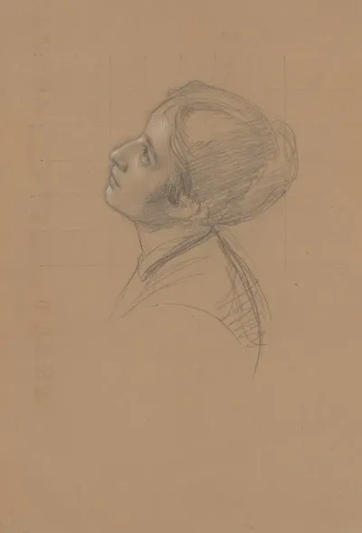 Study Of A Female Head For The Figure Of Queen Jadwiga In The Painting Queen Jadwigas Oath