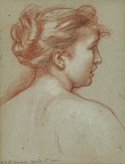 Study Of A Female Head Seen From Behind 2