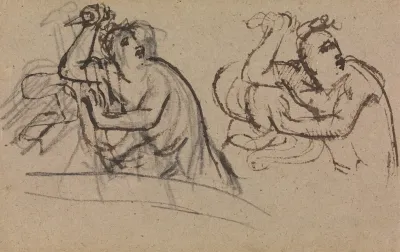 Study Of A Figure Holding A Dagger