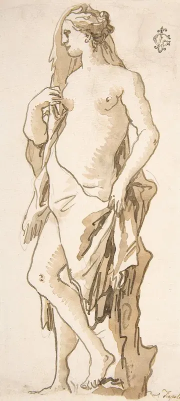 Study Of A Garden Sculpture Iole
