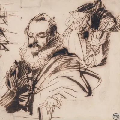 Study Of A Gentleman In 17th Century Costume