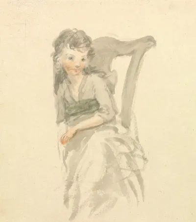 Study Of A Girl Seated On A Chair