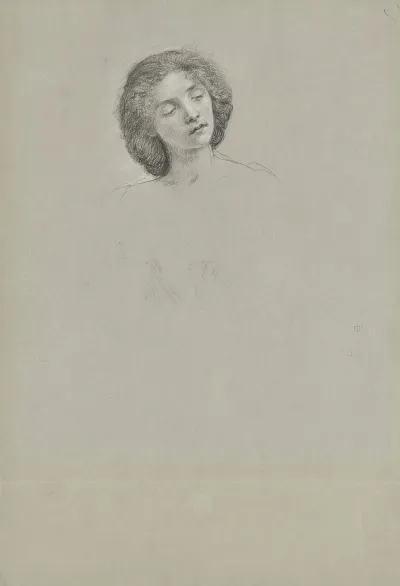 Study Of A Girls Head For Helena And Hermia