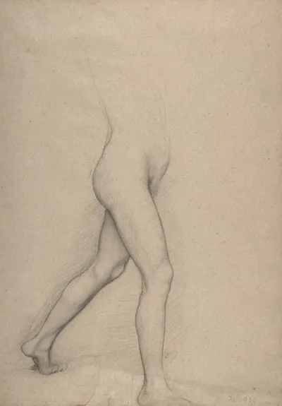 Study Of A Girls Legs For The Painting Young Spartans