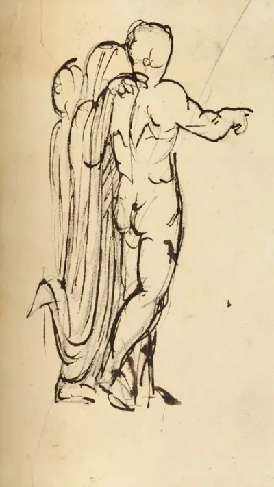 Study Of A Group Of Standing Figures