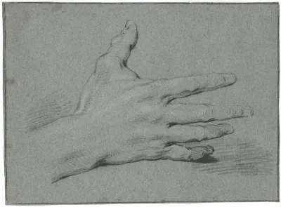 Study Of A Hand With Stretched Fingers