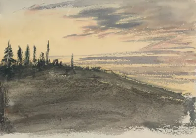 Study Of A Hill With Trees 2