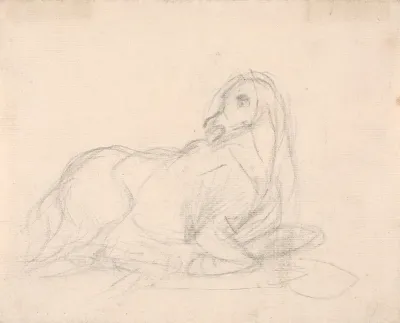 Study Of A Horse Lying Down 2