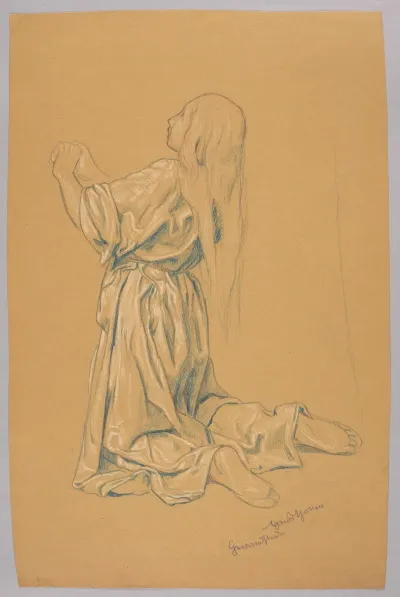 Study Of A Kneeling Woman