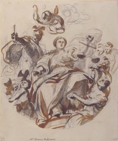 Study Of A Lunette And Spandrel