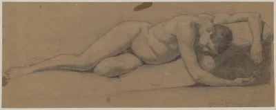 Study Of A Lying Naked Man