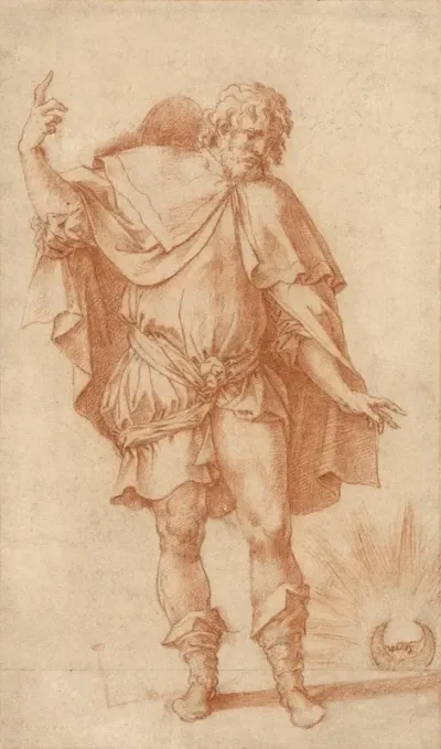 Study Of A Male Figure Empedocles Or Saint Roch
