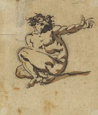 Study Of A Male Nude Althaemenes In Despair