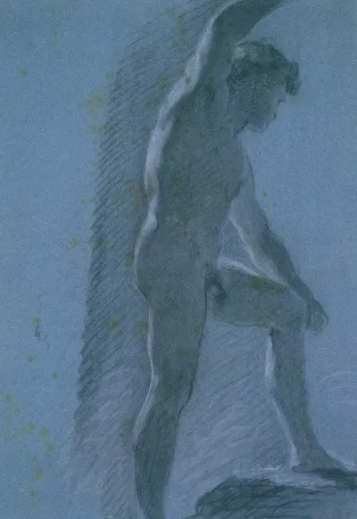 Study Of A Male Nude Verso