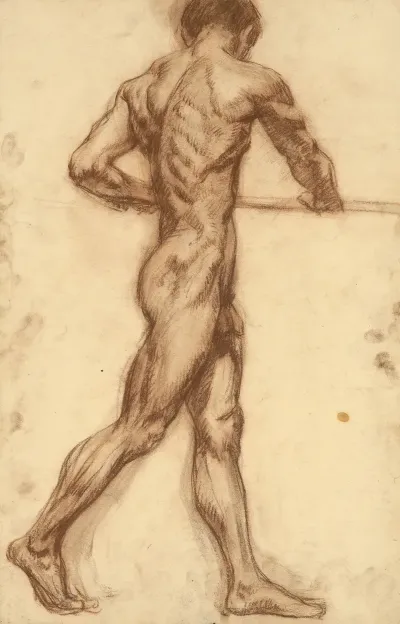 Study Of A Man By A Horizontal Bar