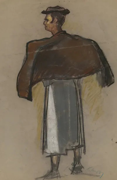 Study Of A Man In A Folk Costume