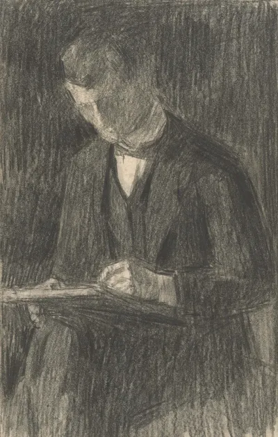 Study Of A Man Reading A Book