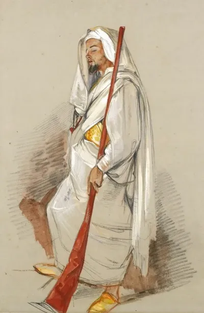 Study Of A Man Wearing North African Dress