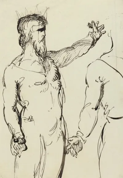 Study Of A Man With Outstreched Arm