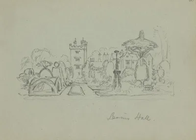 Study Of A Mansion With Gardens Leonis Hall