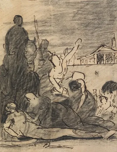 Study Of A Military Scene