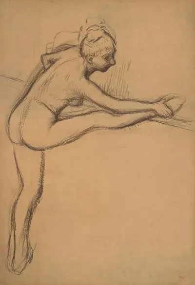 Study Of A Nude Dancer At The Barre