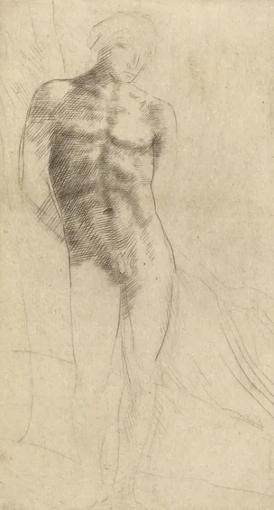 Study Of A Nude Figure Etude De Figure Nue