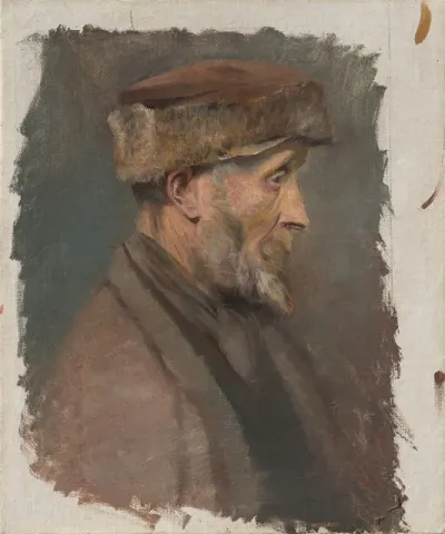 Study Of A Poor Old Man In A Fur Cap