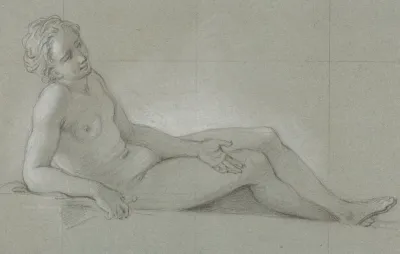 Study Of A Reclining Female Nude