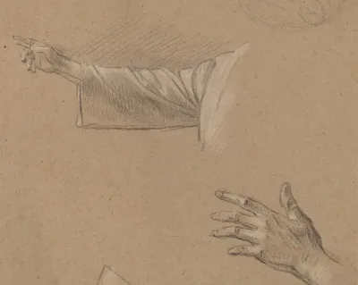 Study Of A Right Arm And A Left Hand
