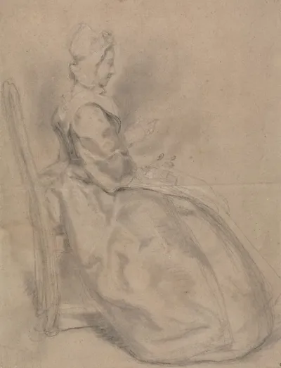 Study Of A Seated Lady