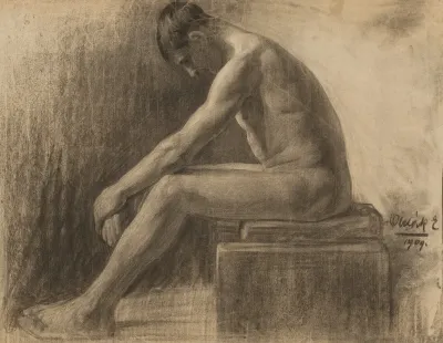 Study Of A Seated Man 5