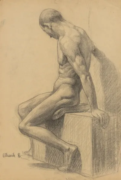 Study Of A Seated Man 6