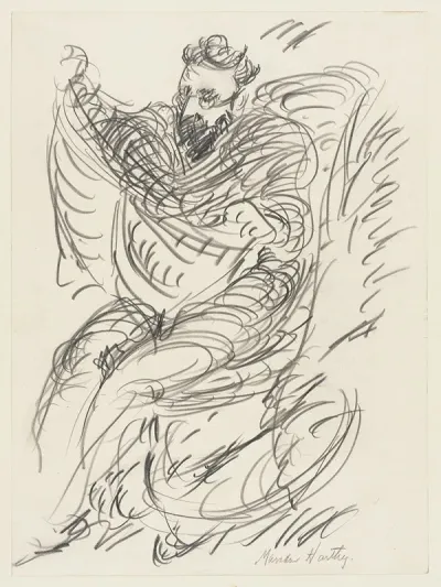 Study Of A Seated Man With Beard And Spectacles