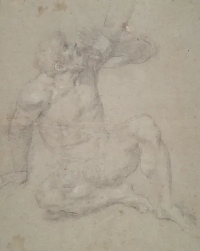 Study Of A Seated Old Man 2