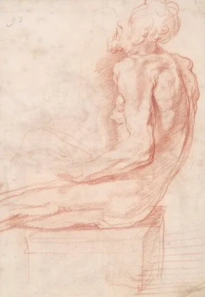 Study Of A Seated Old Man 3