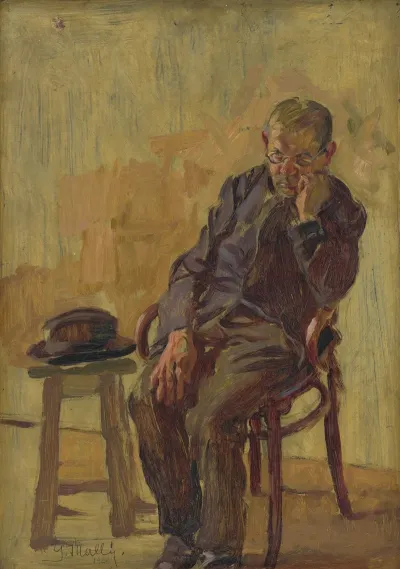 Study Of A Seated Old Man 5