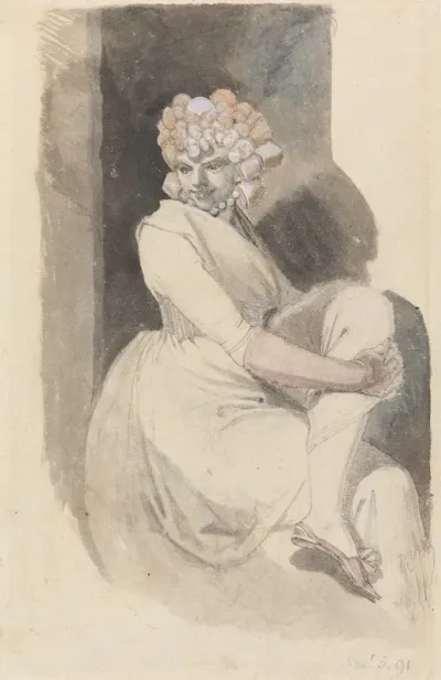 Study Of A Seated Woman 10