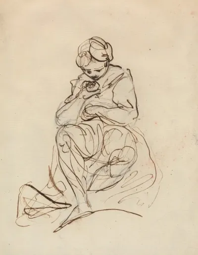 Study Of A Seated Woman 11