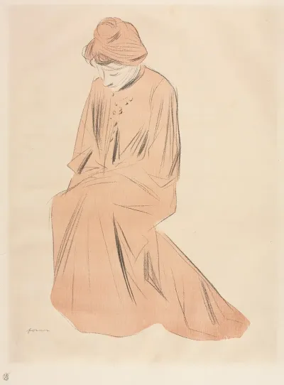 Study Of A Seated Woman 12