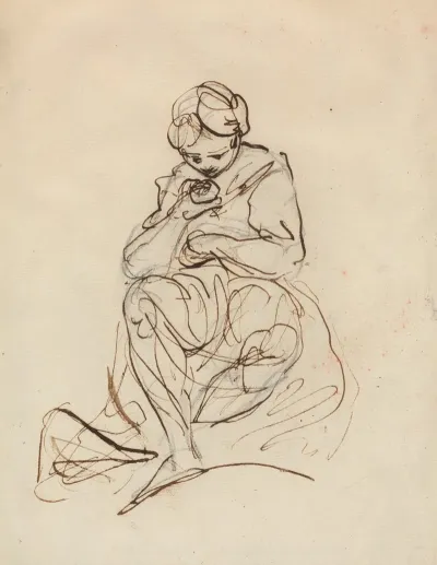 Study Of A Seated Woman 14