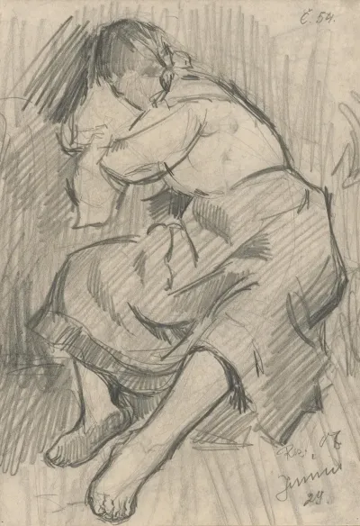 Study Of A Seated Woman 15