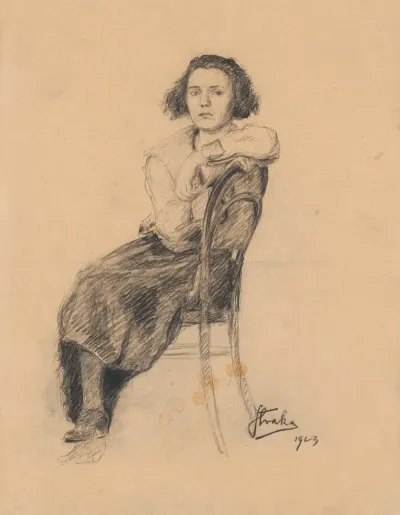 Study Of A Seated Woman 16