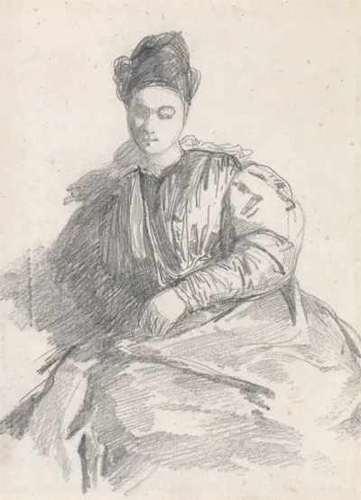 Study Of A Seated Woman 9
